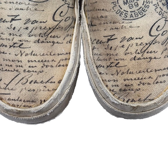 Vans Classic Slip On Vincent Van Gogh Letter Canvas Shoes Women's‎ 7 - Picture 8 of 9